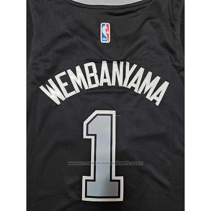 Maillot San Antonio Spurs Victor Wembanyama #1 Statement 2022-23 Noir